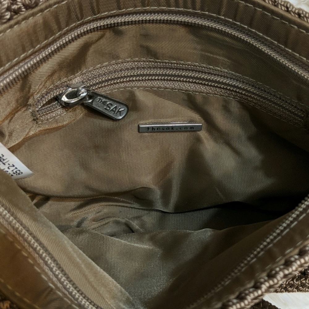 THE SAK Shiny Beige Embroidered Purse - Picture 3 of 4